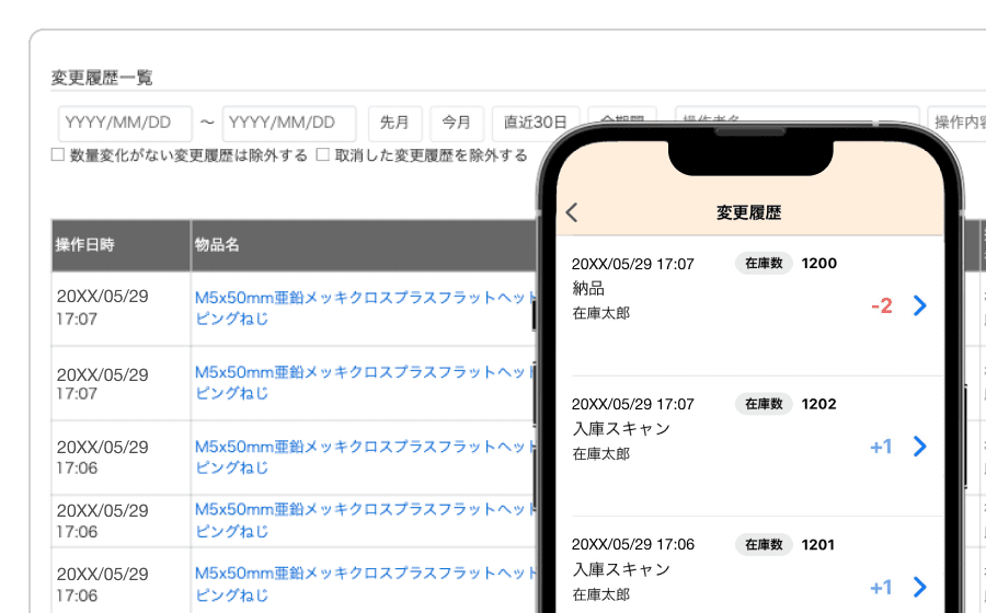 変更履歴の表示