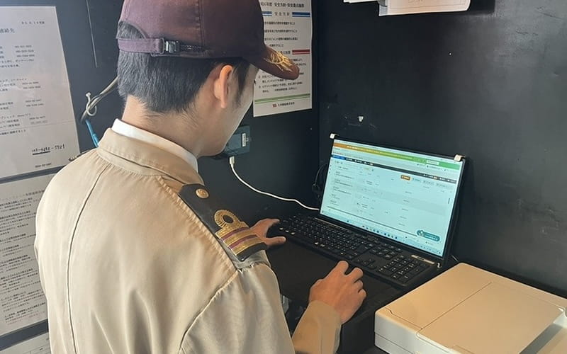 九州郵船株式会社の方がzaicoを使用している写真