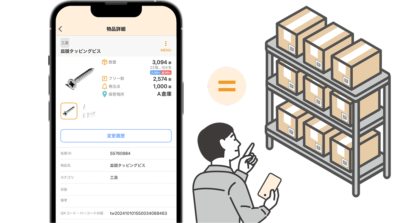在庫差異を減らす