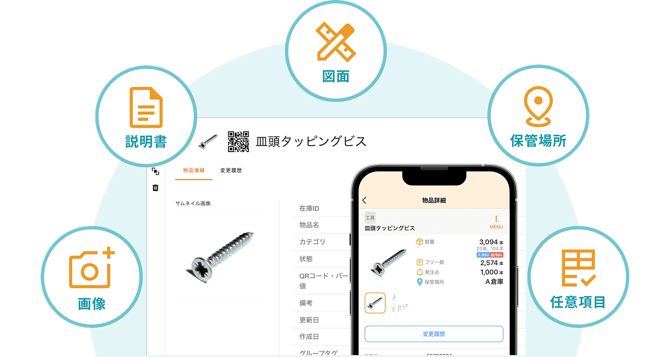 在庫情報の一元管理