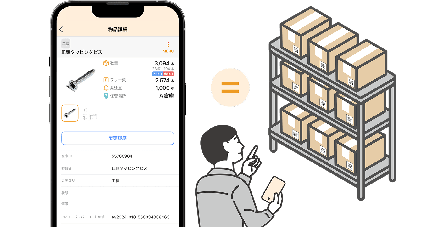 在庫差異を減らす