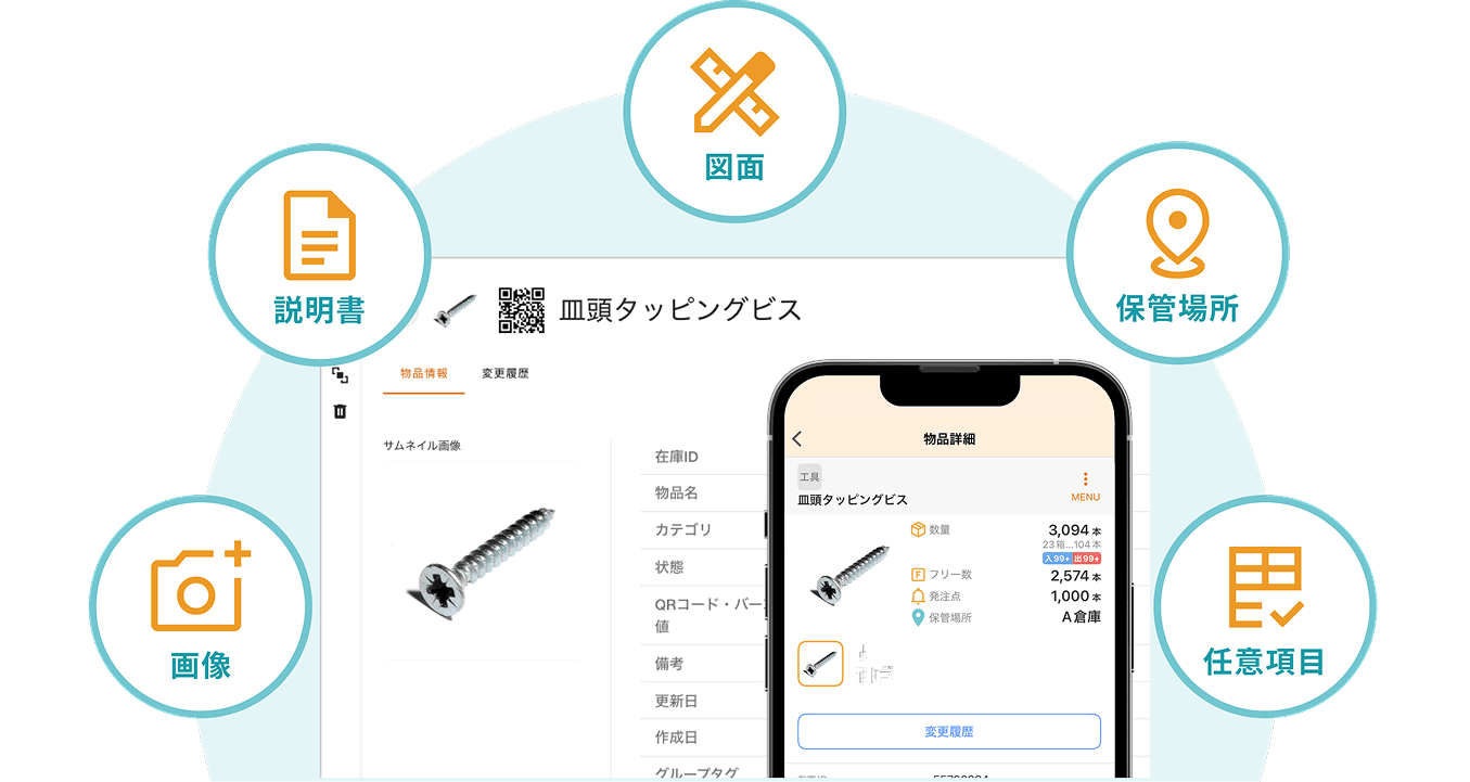在庫情報の一元管理
