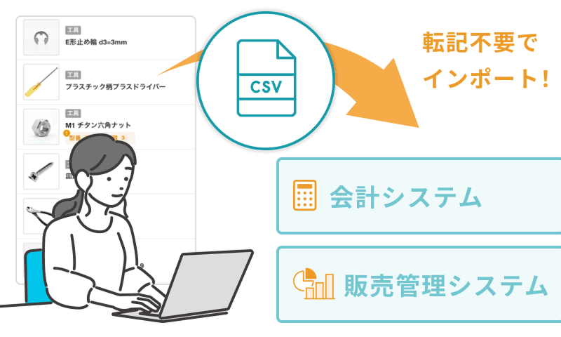 部品卸・雑貨卸の場合のイメージ
