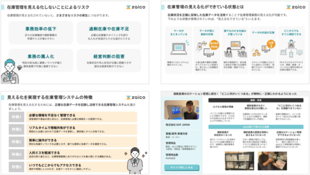 在庫管理の見える化を実現！在庫管理システム活用術の資料内容