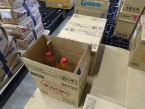 マルヒ食品株式会社様の在庫置き場/棚の様子